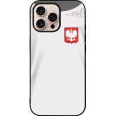iPhone 16 Pro Max Case Hülle - Silikon schwarz Polen 2022 personalisierbares Fussballtrikot