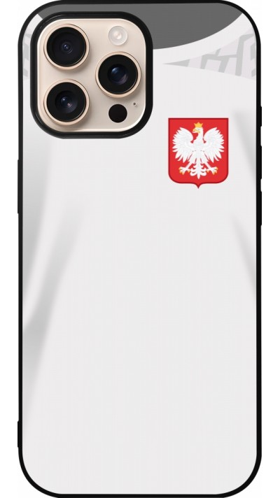 iPhone 16 Pro Max Case Hülle - Silikon schwarz Polen 2022 personalisierbares Fussballtrikot