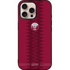 iPhone 16 Pro Max Case Hülle - Silikon schwarz Qatar 2026 personalisierbares Fussballtrikot