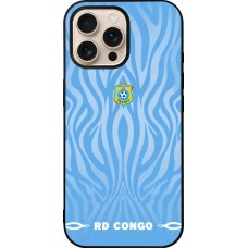 iPhone 16 Pro Max Case Hülle - Silikon schwarz Demokratische Republik Kongo 2026 personalisierbares Fussballtrikot