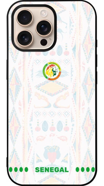 iPhone 16 Pro Max Case Hülle - Silikon schwarz Senegal 2026 personalisierbares Fussballtrikot