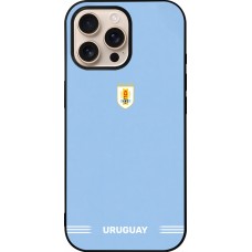 iPhone 16 Pro Max Case Hülle - Silikon schwarz Uruguay 2026 personalisierbares Fussballtrikot
