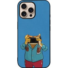 iPhone 16 Pro Max Case Hülle - Silikon schwarz Frog with camera DTMF