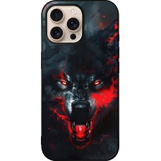 iPhone 16 Pro Max Case Hülle - Silikon schwarz Halloween 2024 mad werewolf