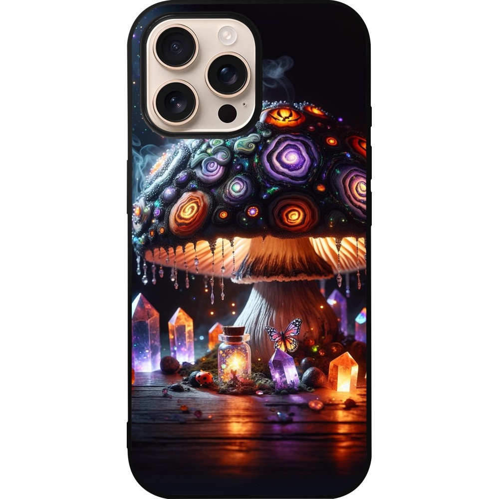 iPhone 16 Pro Max Case Hülle - Silikon schwarz Halloween Zaubertrank Magie