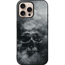iPhone 16 Pro Max Case Hülle - Silikon schwarz Halloween 2024 smoky skull