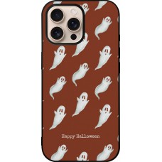 iPhone 16 Pro Max Case Hülle - Silikon schwarz Halloween 2025 Pattern of ghosts