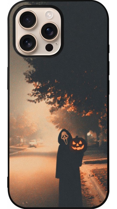 iPhone 16 Pro Max Case Hülle - Silikon schwarz Halloween 2025 Scream