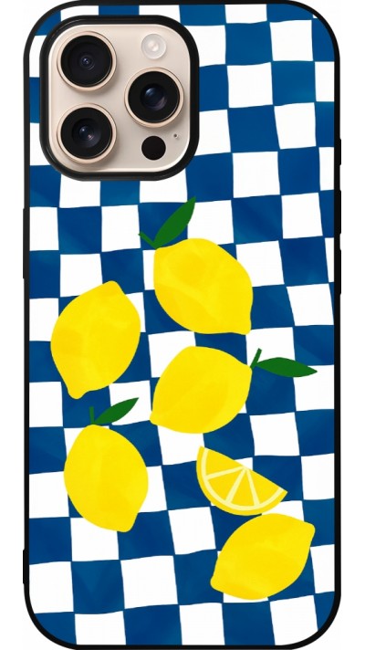 iPhone 16 Pro Max Case Hülle - Silikon schwarz Illustration lemons 2026