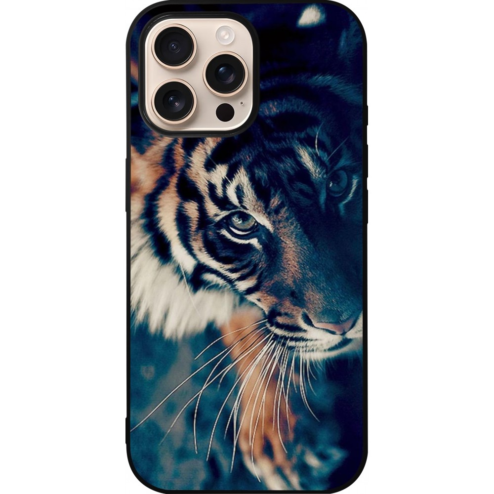 iPhone 16 Pro Max Case Hülle - Silikon schwarz Incredible Lion