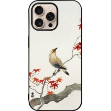 iPhone 16 Pro Max Case Hülle - Silikon schwarz Japanese Bird