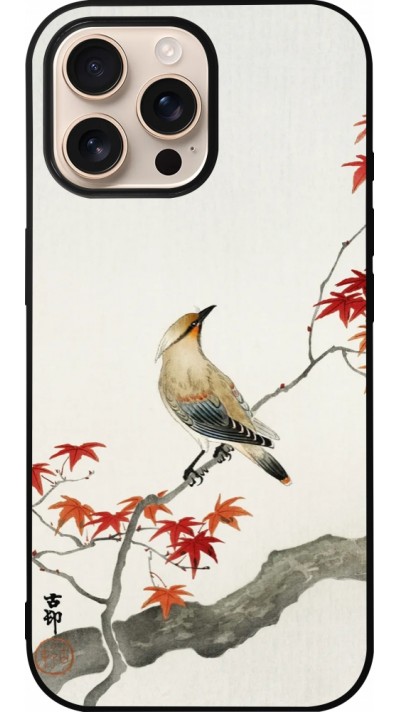 iPhone 16 Pro Max Case Hülle - Silikon schwarz Japanese Bird