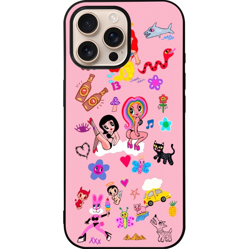 iPhone 16 Pro Max Case Hülle - Silikon schwarz Karol G La Bichota Manana Sera Bonito