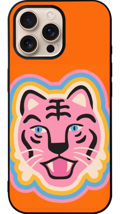iPhone 16 Pro Max Case Hülle - Silikon schwarz Lion colors 2026