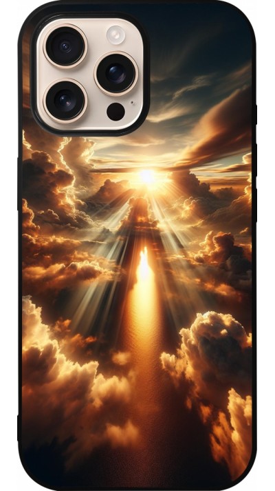 iPhone 16 Pro Max Case Hülle - Silikon schwarz Himmelsleuchten Zenit