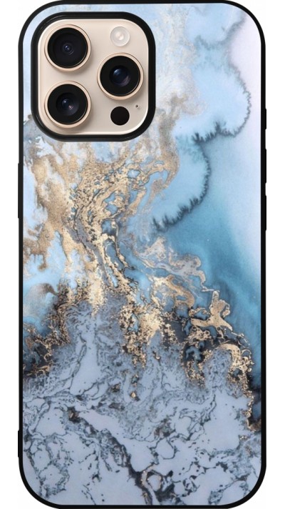 iPhone 16 Pro Max Case Hülle - Silikon schwarz Marble 04