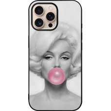 iPhone 16 Pro Max Case Hülle - Silikon schwarz Marilyn Bubble