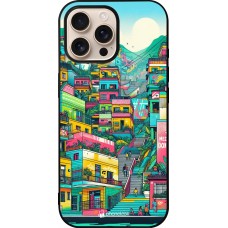 iPhone 16 Pro Max Case Hülle - Silikon schwarz Medellin Comuna 13 Kunst