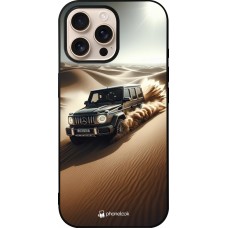 iPhone 16 Pro Max Case Hülle - Silikon schwarz Mercedes G Drift Wueste
