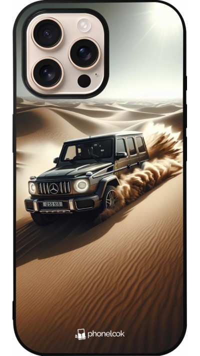 iPhone 16 Pro Max Case Hülle - Silikon schwarz Mercedes G Drift Wueste