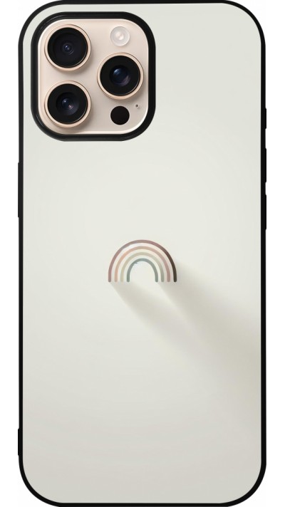 iPhone 16 Pro Max Case Hülle - Silikon schwarz Mini Regenbogen Minimal
