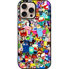 iPhone 16 Pro Max Case Hülle - Silikon schwarz Mixed cartoons