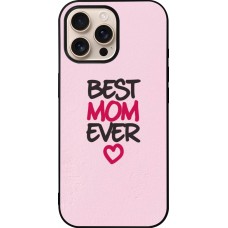 iPhone 16 Pro Max Case Hülle - Silikon schwarz Mom 2023 best Mom ever pink