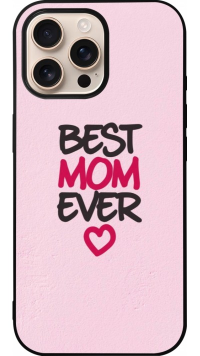 iPhone 16 Pro Max Case Hülle - Silikon schwarz Mom 2023 best Mom ever pink