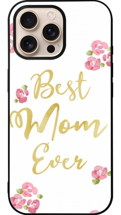 iPhone 16 Pro Max Case Hülle - Silikon schwarz Mom 2024 best Mom ever