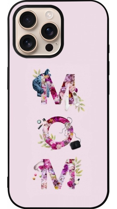 iPhone 16 Pro Max Case Hülle - Silikon schwarz Mom 2024 girly mom
