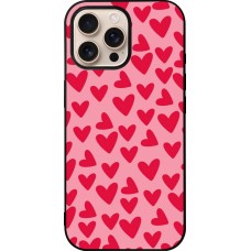 iPhone 16 Pro Max Case Hülle - Silikon schwarz Mom 2024 kleine Herzen