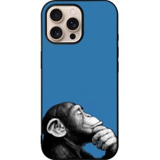iPhone 16 Pro Max Case Hülle - Silikon schwarz Monkey Pop Art