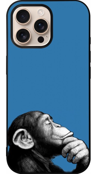 iPhone 16 Pro Max Case Hülle - Silikon schwarz Monkey Pop Art