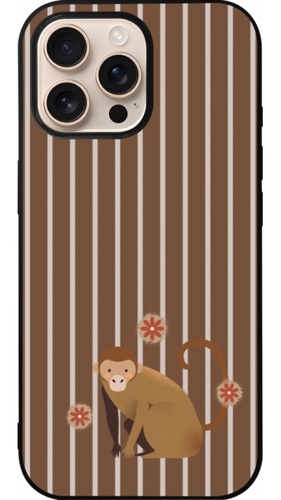 Coque iPhone 16 Pro Max - Silicone rigide noir Monkey with stripes Coque iPhone 16 Pro Max - Silicone rigide noir Monkey with stripes
