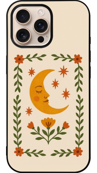 iPhone 16 Pro Max Case Hülle - Silikon schwarz Half moon stamp 2026