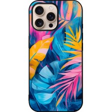 iPhone 16 Pro Max Case Hülle - Silikon schwarz Palms Blue