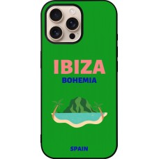 iPhone 16 Pro Max Case Hülle - Silikon schwarz Pop Summer Destination Ibiza