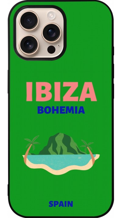 iPhone 16 Pro Max Case Hülle - Silikon schwarz Pop Summer Destination Ibiza