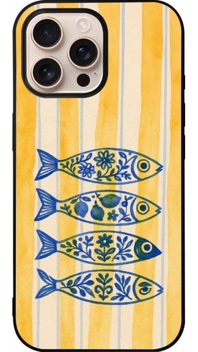 iPhone 16 Pro Max Case Hülle - Silikon schwarz Portuguese fish 2026