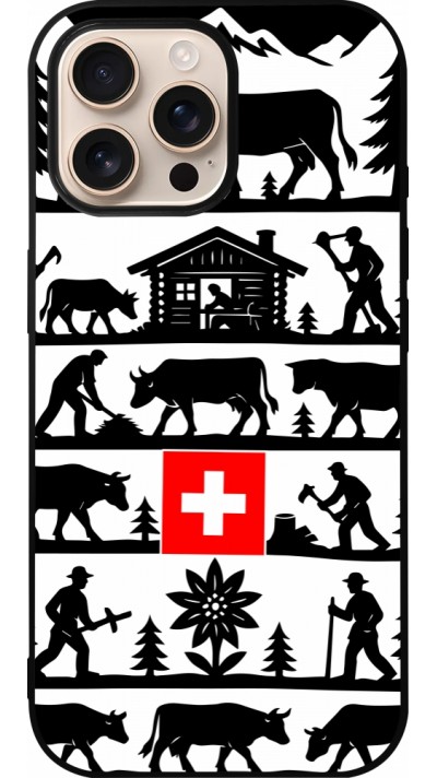 iPhone 16 Pro Max Case Hülle - Silikon schwarz Poya Schweiz 1