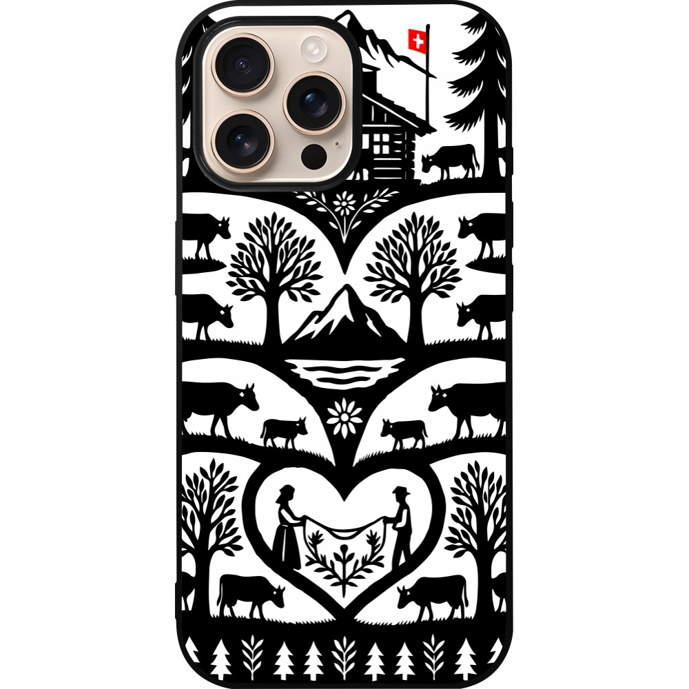 iPhone 16 Pro Max Case Hülle - Silikon schwarz Poya Schweiz 2