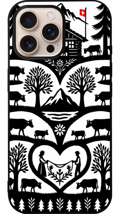 iPhone 16 Pro Max Case Hülle - Silikon schwarz Poya Schweiz 2