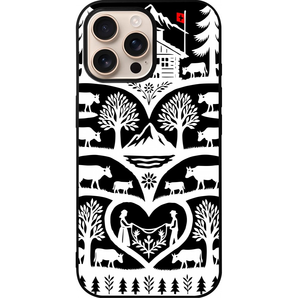 iPhone 16 Pro Max Case Hülle - Silikon schwarz Poya Schweiz 2 schwarz