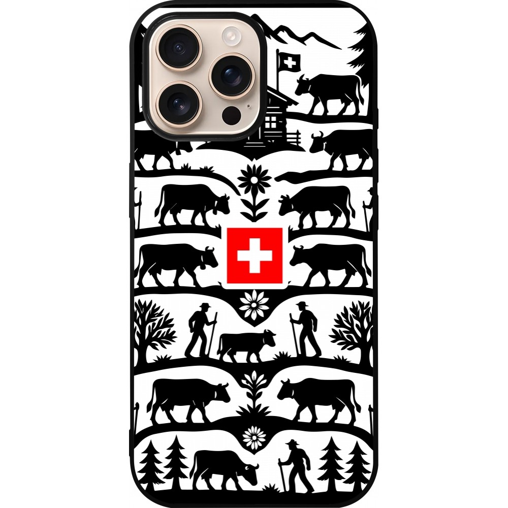 iPhone 16 Pro Max Case Hülle - Silikon schwarz Poya Schweiz 3