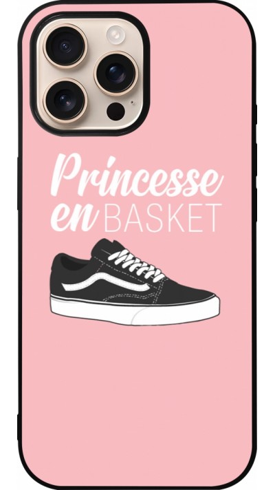 iPhone 16 Pro Max Case Hülle - Silikon schwarz princesse en basket