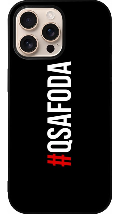 iPhone 16 Pro Max Case Hülle - Silikon schwarz Qsafoda 1