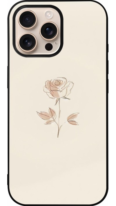 iPhone 16 Pro Max Case Hülle - Silikon schwarz Rosa Sand Minimalistisch