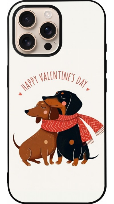 iPhone 16 Pro Max Case Hülle - Silikon schwarz Saint Valentines Day 26 Happy Valentine