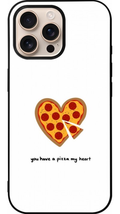 iPhone 16 Pro Max Case Hülle - Silikon schwarz Saint Valentines Day 26 You have my pizza heart