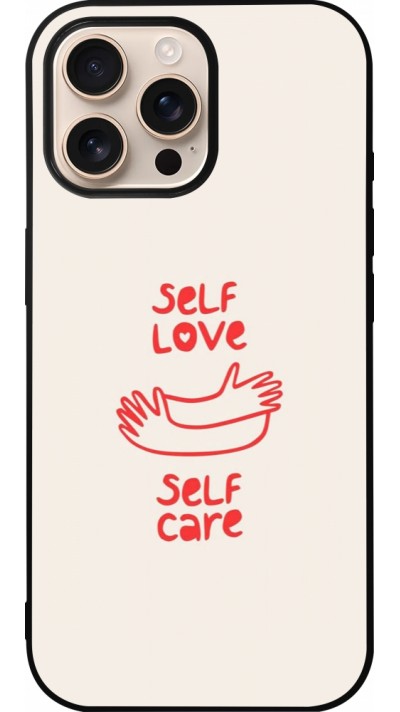 iPhone 16 Pro Max Case Hülle - Silikon schwarz Saint Valentines Day 26 Self love self care